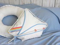 Rainbow Yacht Pillow Private Dock